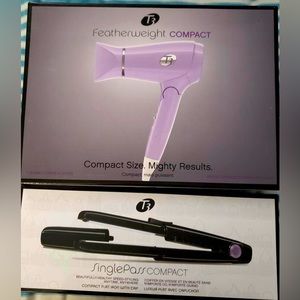 T3 Featherweight compact dryer & Singlepass Compact Flat Iron Bundle
